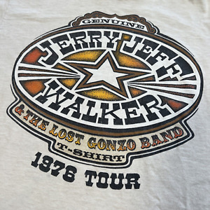 1976 Jerry Jeff Walker The Lost Gonzo Band Shirt White Unisex S-5XL
