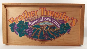 Wooden Wine Box Brother Timothy’s 7x13" Christian Brothers Napa Valley CA VTG - Picture 1 of 8