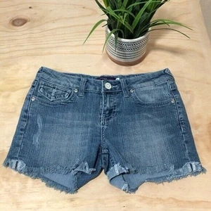 Vigoss Damen Jeansshorts Junior Größe 3 Blau Jeans Medium Wash Cut Offs - Bild 1 von 4