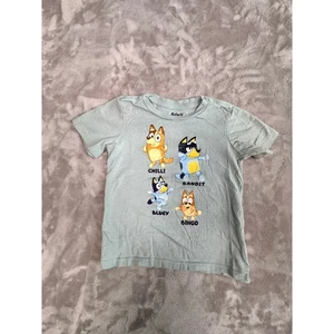 Kinder Bluey and Bingo Family T-Shirt hellblau kurzarm Grafik Tee - Bild 1 von 7