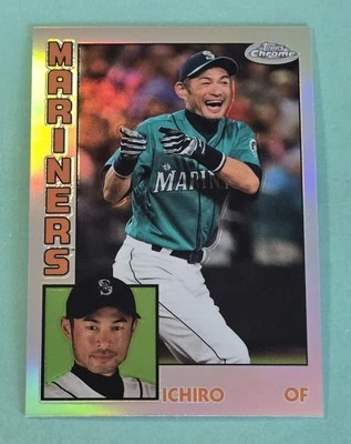 2019 Topps Chrome ICHIRO SUZUKI 1984 Design Refractor #84TC-14 Seattle Mariners - Image 1 of 2