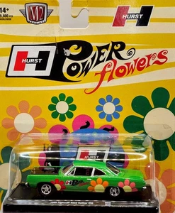 M2 Machines Hurst Power Flowers 1969 Plymouth Road Runner 440 Maßstab 1:64 Diecast - Bild 1 von 4