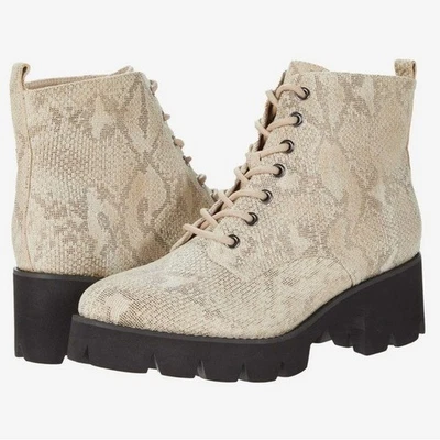 NUEVO SIN ETIQUETAS BC Calzado Fuerza en Números Bota Natural Exótico Serpiente Estampado 8.5 Foto 1 de 4