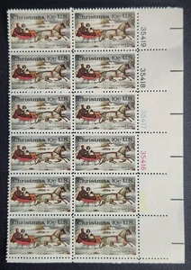 US Scott 1551 - Christmas - MNH - 1974 Issue - Plate Block of 12 - Picture 1 of 1