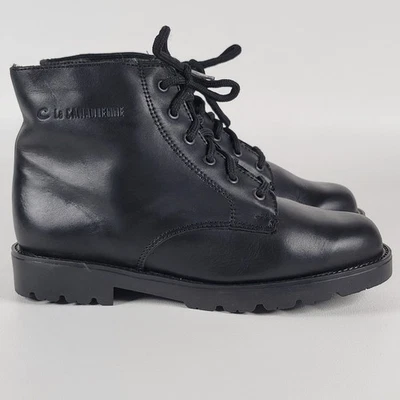 BOTAS MUJER LA CANADIENNE HEFE CUERO NEGRO CON CORDONES 7,5 M 8489 Foto 1 de 4