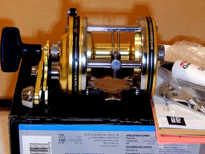 Vintage ABU Garcia AMBASSADEUR Big Game BG9000 gold reel-NOS/Mint - Image 1 of 4