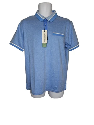 Report Collection Blue Polo Shirt Men’s Medium Sustainable Fibers Cotton Blend - Image 1 of 4