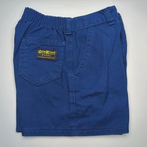 Vintage Boys Size 6 Oshkosh Blue Shorts 100% Cotton - Picture 1 of 12