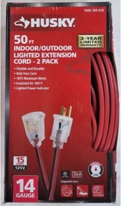 Cable de extensión Husky 50 pulgadas interior/exterior 2PK. - Imagen 1 de 1