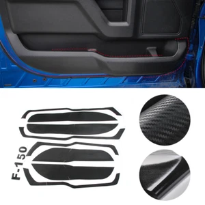 Car Door Anti Kick Cover Trim Stickers For Ford F-150 2015-2017 Carbon Fiber - Foto 1 di 7