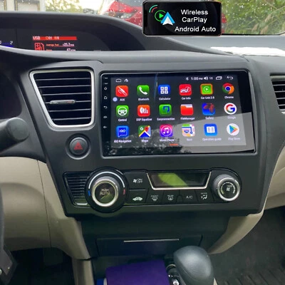 For 2013-2015 Honda Civic GPS BT Radio w/ Camera Car Stereo Android CarPlay - Image 1 of 4