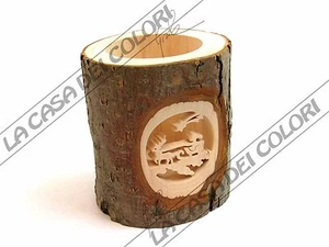 FINKBEINER - PORTACANDELA NATALIZIO IN LEGNO - 4136-7 - D11xH13cm - CANDLE - Picture 1 of 1