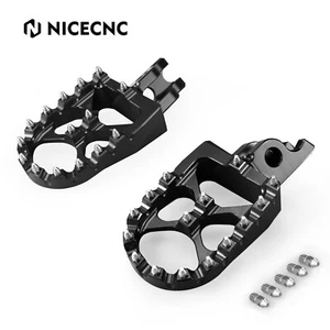 Billet Black WIDE FAT Foot Pegs Footrest for Honda CRF250L CRF250M CRF 250 Rally - Picture 1 of 9