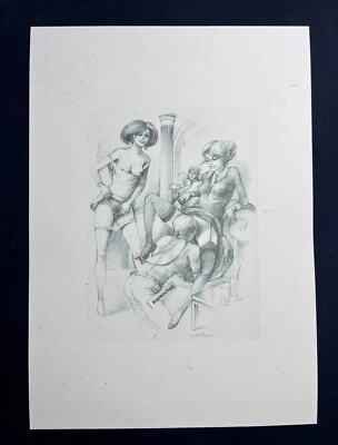 Erotic Kunstdruck  v. „Love hurts“ 1974 Bondage Sadomaso LGBTQ Plug BDSM Ketten - Bild 1 von 2