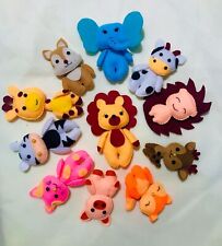 Handmade Felt Soft Animals Nursery Soft Toys 11 pieces Stuffed Animals New