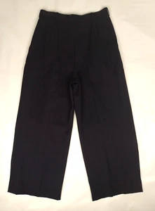 Yves Saint Laurent I. Magnin Rive Gauche Wool Wide Leg Pants Navy Waist 27.5" - Bild 1 von 6