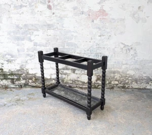 Antique country house large bobbin stick stand umbrella rack oak hall DELIVERY - Picture 1 of 11