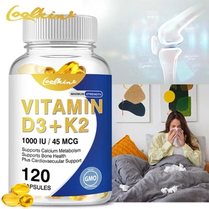 Vitamina D3 + K2 Cápsulas 1000UI - Absorción de Calcio, Apoya Hueso, Articulación,Músculo - Imagen 1 de 13