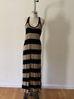 Black And Tan Stripe Maxi Dreas 