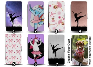 Ballet Flip Wallet Case Ballets Dancer Dancing Shoes Princess Dance Ballerina - Picture 1 of 3