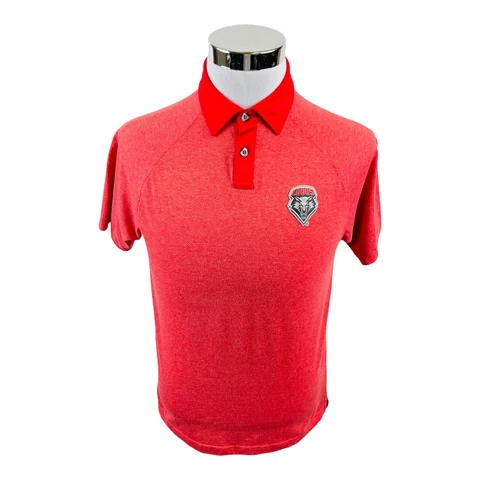 New Mexico Lobos NCAA Red Short Sleeve Polo Shirt Men's Small S Cover