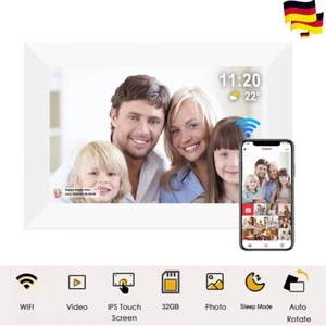Frameo 10,1 Zoll WiFi Digitaler Bilderrahmen, 1280x800 HD IPS Touchscreen Foto - Bild 1 von 18