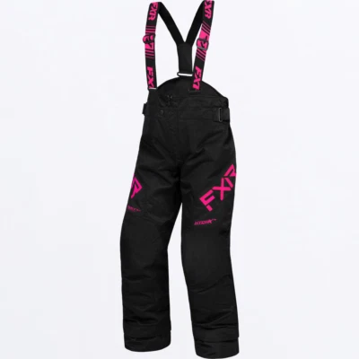 Open Box FXR Men's Clutch Snowmobile Bib Pant Black/Fuchsia Size 14 - Image 1 of 4