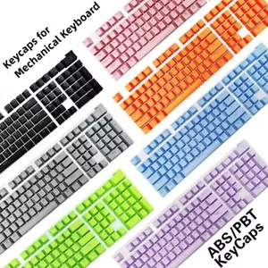 104pcs Mechanical Keyboard Keycaps Set Backlit Two-Color Replacement ABS Key Cap - Picture 1 of 41