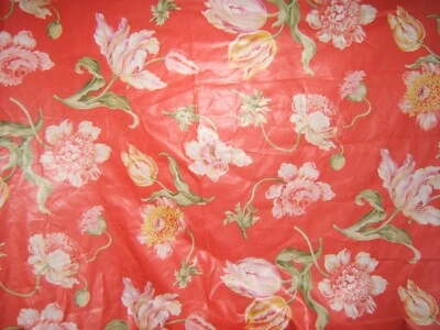 Brunschwig & Fils, Tulipa, Vintage, Floral, 54" Wide X BTY, Color Coral Multi - Image 1 of 3