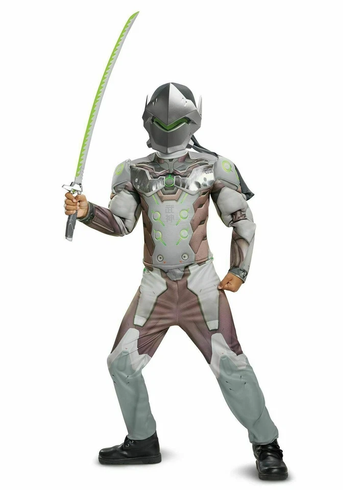 Overwatch GENJI Costume Cosplay Child Small 4-6 Disguise Dress-Up New - Imagem 1 de 1