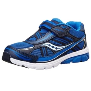 NEW Saucony Baby Ride Sneaker Royal Blue Elastic Adjustable Strap Active Sneaker - Picture 1 of 7