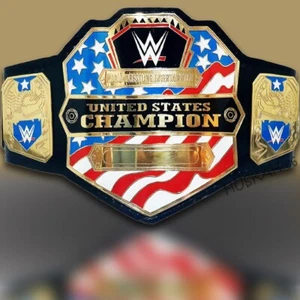 WWE United States Championship Replica Title Belt – 4mm Brass Adult Size - Picture 1 of 6