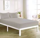 Plain Dyed Fitted Bed Mattress Sheets Small Double / Three Quarter / 4 Foot Size