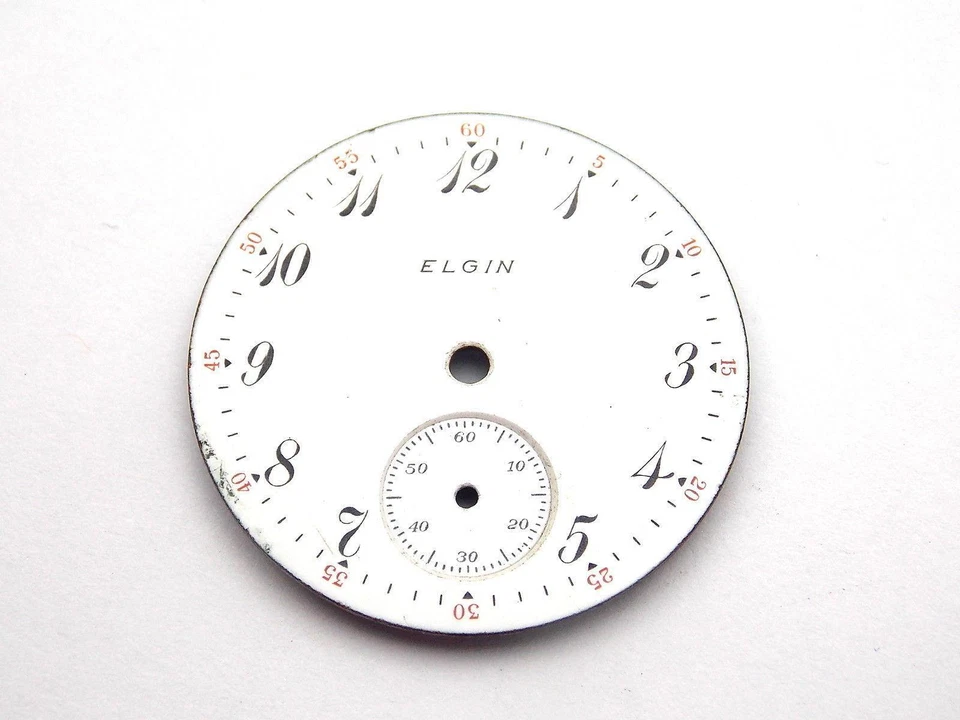 Reloj Elgin blanco antiguo vintage de 28,88 mm esfera para relojes de bolsillo  Foto 1 de 1