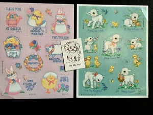 Vtg Religious Words EASTER Pastel Kawaii Theme Stickers Ephemera Collection - Picture 1 of 4