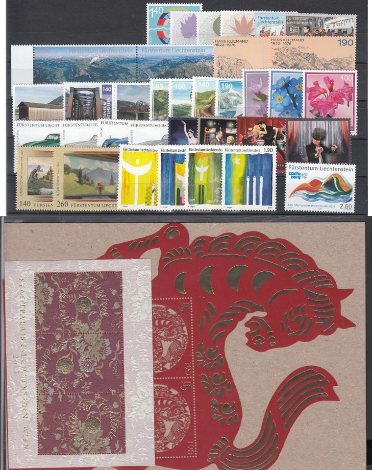 Liechtenstein 2013 Completo con Klb 1700 Año de los Caballos Foto 1 de 1