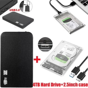 Portable 4TB HDD Speedy USB 3.0 Expansion External Hard Drive & 2.5" SATA Case - Picture 1 of 22