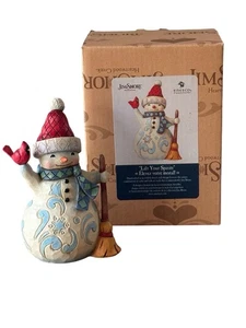 Jim Shore Heartwood Creek Colección Muñeco de Nieve Sosteniendo Estatua Cardenal 6009005 - Imagen 1 de 5