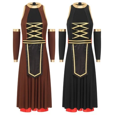 Vestito Donna Spettacolo Costume Ruolo Paly Cosplay Impero Outfit Colore Contrasto Sexy - Immagine 1 di 3