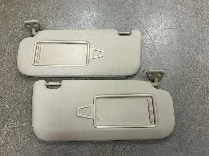 2007-2010 Hyundai Elantra Driver & Passenger Side Sun Visor Pair Tan Brown Vinyl Foto 1 de 4