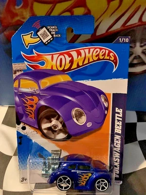Volkswagen Beetle 2012 HW Heat Fleet 1/10 151 azul Oh5 sin_CHR_EP Hot Wheels Foto 1 de 2