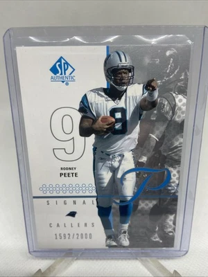 2002 SP Authentic #121 Rodney Peete Carolina Panthers /2000 - Image 1 of 2