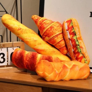 Mini almohada de felpa de pan francés de peluche croissant juguete regalo para decoración de niños - Imagen 1 de 17