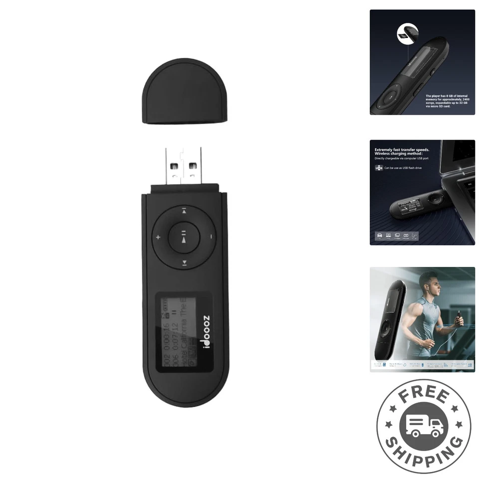 USB Mp3 Player With FM Radio Voice Recorder & 8gb Music Player