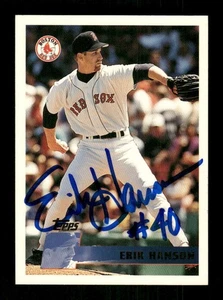 1996 Topps 383 Erik Hanson signed auto autograph  Red Sox MZ BXCP57 - Picture 1 of 2