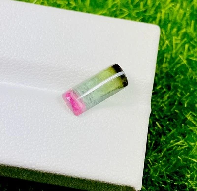 2.00cts Ravishing Natural Tricolor Tourmaline Cushion Cabochon Loose Gemstone - Image 1 of 3