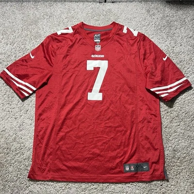 耐克 NFL 球员场球衣 Colin Kaepernick #7 旧金山 49 人队男式 2XL — 第 1/4 张图片