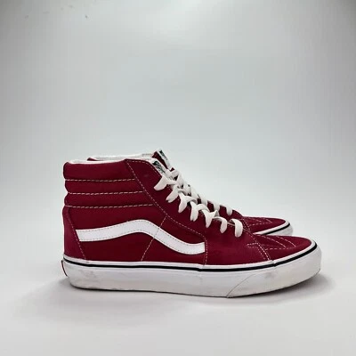 Vans Sk8-Hi Burgundy Suede High Top Athletic Skate Shoes 751505 Women's Size 8.5 - Image 1 of 4
