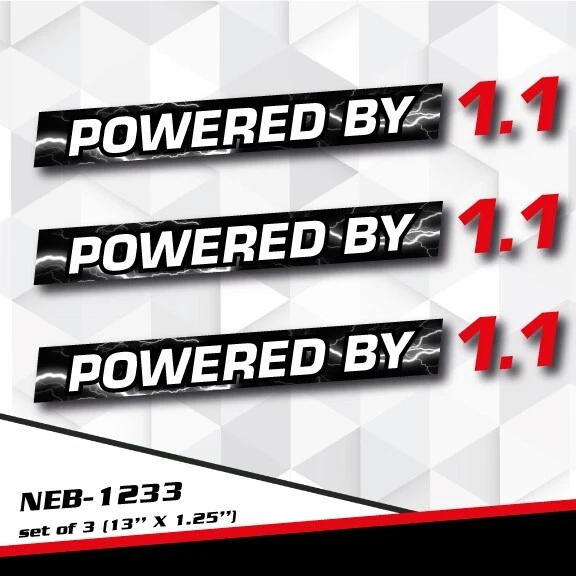 POWERED BY 1.1L Decal Sticker for KIA Renault Ford Hyundai Suzuki Fiat NEB-1233 Foto 1 de 1