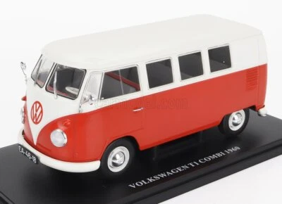 MODELLINO FURGONE STATICO DIECAST VOLKSWAGEN T1 KOMBI MINIBUS 1960 SCALA 1/24 - Immagine 1 di 3
